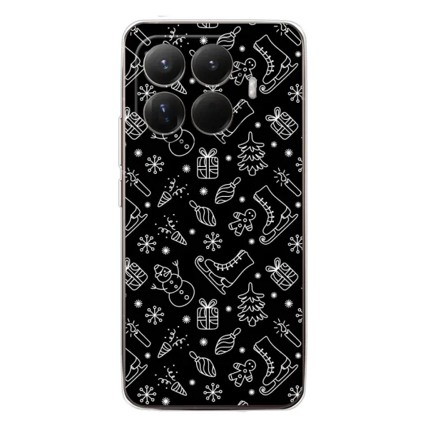 Чехол с принтом «Новогодний фон» для Xiaomi 15T Pro