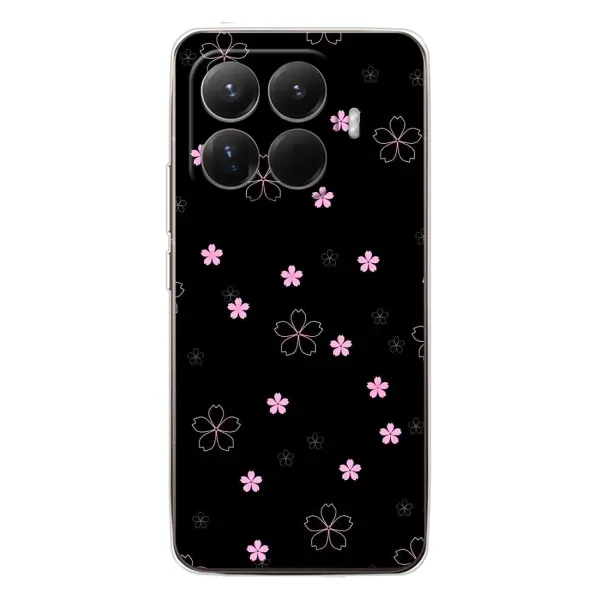 Чехол с принтом «Розовые цветы на черном» для Xiaomi 15T Pro Чехол с принтом «Розовые цветы на черном» для Xiaomi 15T Pro