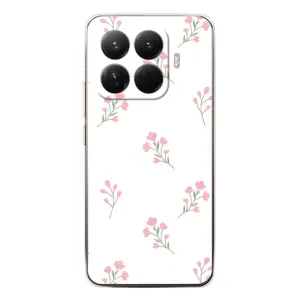 Чехол с розовым рисунком для Xiaomi 15T Pro (Розовые цветы)