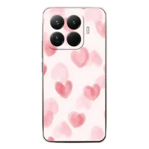 Чехол с розовым рисунком для Xiaomi 15T Pro (Розовые сердечки)