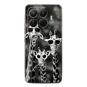 Силіконовий чохол з КАРТИНКАМИ літо для Xiaomi 15T Pro (AlphaPrint) (Жирафи в окулярах)