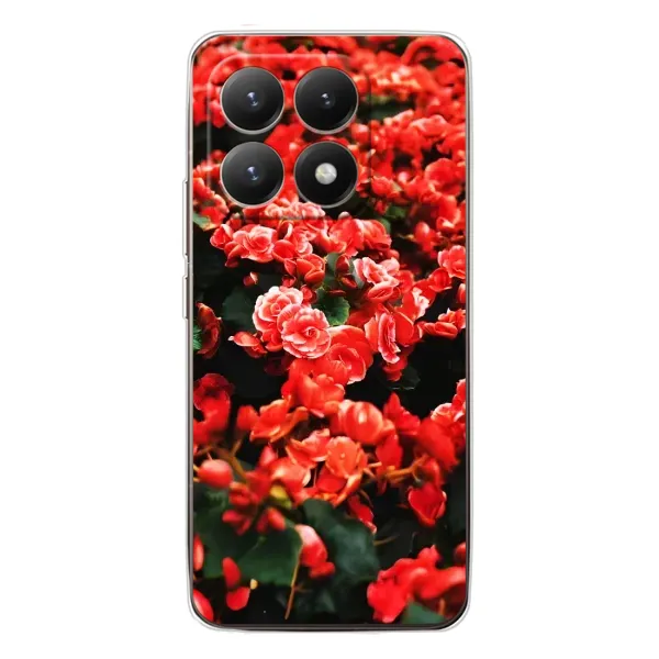 Чехол с принтом «Цветы красные» для Xiaomi 15T
