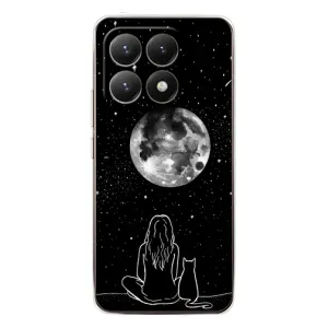 Чехол с рисунком кот на Xiaomi 15T (Девушка с котом)