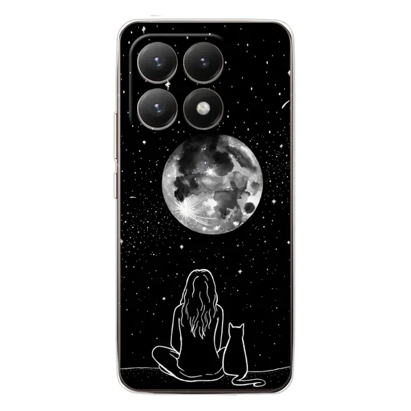 Чехол с принтом «Девушка с котом» для Xiaomi 15T