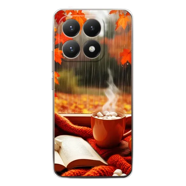 Чехол с принтом «Кофе и дождь» для Xiaomi 15T Чехол с принтом «Кофе и дождь» для Xiaomi 15T