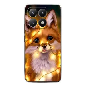 Чехлы с картинкой Лисички для Xiaomi 15T (VPrint) (Лисичка в гирляндах)