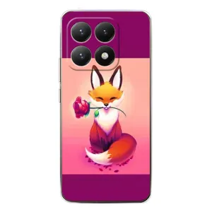 Чехлы с картинкой Лисички для Xiaomi 15T (VPrint) (Лисичка с розочкой)