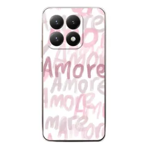 Чехол с розовым рисунком для Xiaomi 15T (Аморе любовь)