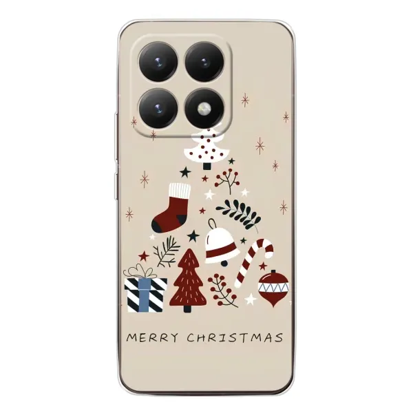 Чехол с принтом «Merry Christmas» для Xiaomi 15T Чехол с принтом «Merry Christmas» для Xiaomi 15T