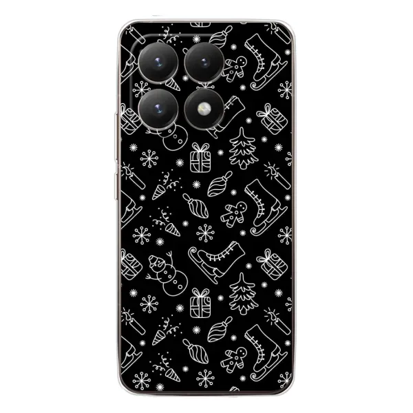 Чехол с принтом «Новогодний фон» для Xiaomi 15T Чехол с принтом «Новогодний фон» для Xiaomi 15T