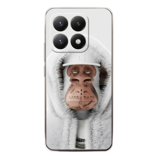 Чехол с принтом «обезьяна NFT в тату» для Xiaomi 15T