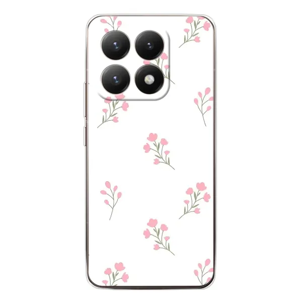 Чехол с принтом «Розовые цветы» для Xiaomi 15T Чехол с принтом «Розовые цветы» для Xiaomi 15T
