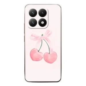 Чехол с розовым рисунком для Xiaomi 15T (Розовые вишни)