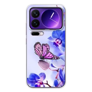 Чохли з квітами для Xiaomi 17 Pro Max (VPrint) (Метелик на квітах)