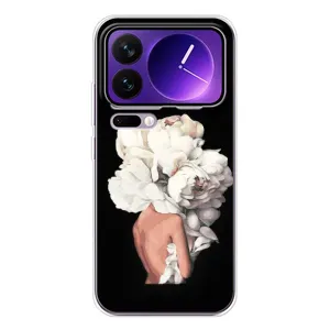 Чехлы (ART) Цветы на Xiaomi 17 Pro Max (VPrint) (Білі квіти)
