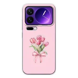 Чехол с розовым рисунком для Xiaomi 17 Pro Max (Букет цветов)