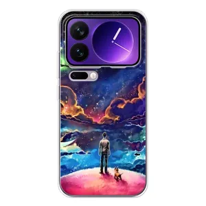 Космічні Чохли для Xiaomi 17 Про Макс (VPrint) (Вид Галактики)