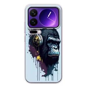 Чохол з Мавпами Xiaomi 17 Pro Max - (AlphaPrint) (Горила в навушниках)