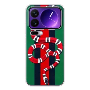 Чохли  GUCCI для Xiaomi 17 Про Макс (AlphaPrint) (Gucci змія)