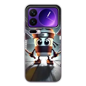Чехол с мемом Тралалело тралала на Xiaomi 17 Pro Max (Капучино асасино)