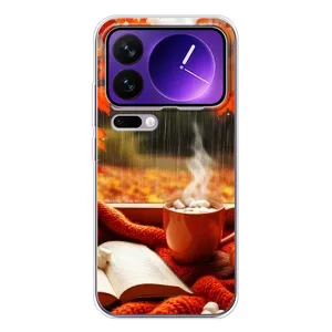 Чехол с уникальным дизайном «Осень с кофе» для Xiaomi 17 Pro Max (Кофе и дождь)