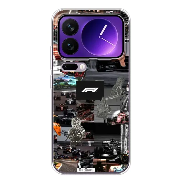 Чехол с принтом «Гоночный коллаж Ф1» для Xiaomi 17 Pro Max Чехол с принтом «Гоночный коллаж Ф1» для Xiaomi 17 Pro Max