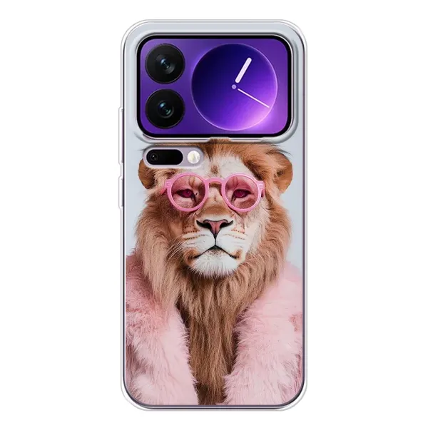 Чехол с принтом «Лев в очках» для Xiaomi 17 Pro Max