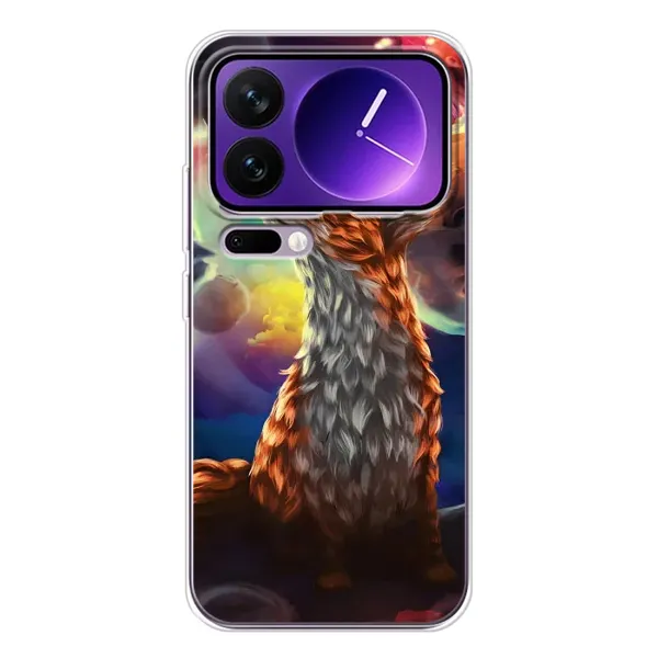 Чехол с принтом «Лисица в космосе» для Xiaomi 17 Pro Max