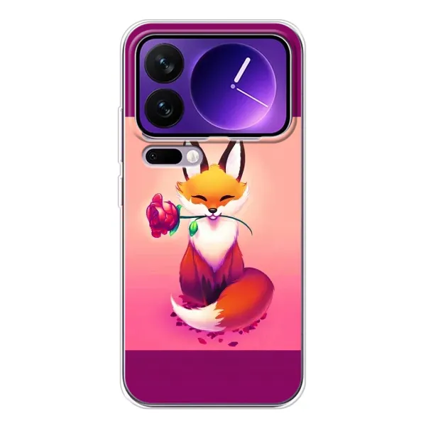 Чехол с принтом «Лисичка с розочкой» для Xiaomi 17 Pro Max