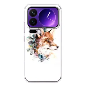 Чохли з картинкою Лисичка для Xiaomi 17 Pro Max (VPrint) (Лиса в квітах)