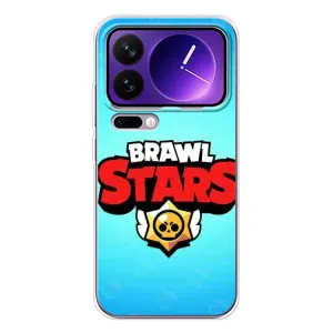 Чехлы Brawl Stars для Xiaomi 17 Pro Max (AlphaPrint) (Лого Бравл Старс)