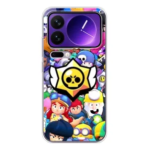 Чехол для Xiaomi 17 Pro Max Бравл Старс (VPrint) (Лого Brawl Stars)