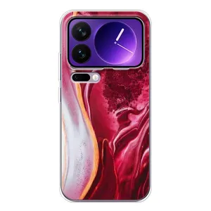 Чохол для Xiaomi 17 Про Макс - з принтом (Дизайнерські) (AlphaPrint) (Мрамор червоний)