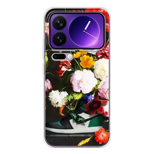 Чехол с принтом «Nike цветы» для Xiaomi 17 Pro Max