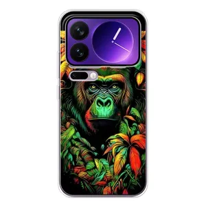 Чохол з Мавпами Xiaomi 17 Pro Max - (AlphaPrint) (Мавпа в квітах)