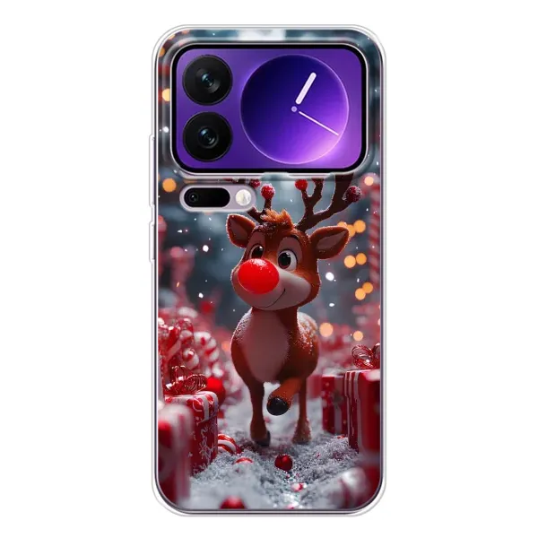 Чехол с принтом «Олень среди подарков» для Xiaomi 17 Pro Max Чехол с принтом «Олень среди подарков» для Xiaomi 17 Pro Max