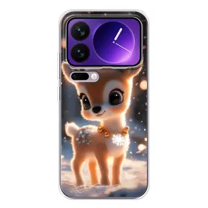 Яркий чехол для Xiaomi 17 Pro Max с Зимними Оленятами (Олененок)