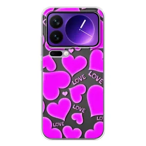 Чехлы для любимой на Xiaomi 17 Про Макс (VPrint) (Pink hearts)