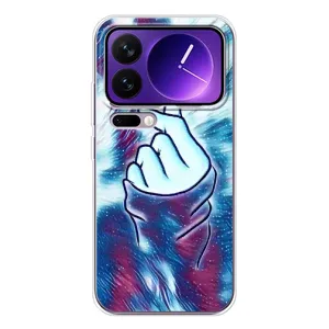 Чохол з принтом для Xiaomi 17 Pro Max (AlphaPrint - Знак сердечка) (Радужне серце)