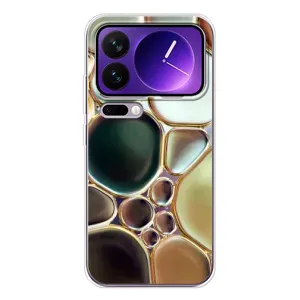 Мраморний чехол на Xiaomi 17 Pro Max (VPrint) (Радужний Мрамор)