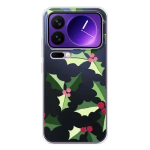 Зимні Чохли для Xiaomi 17 Про Макс - прозорий фон (Різдвяний фон)