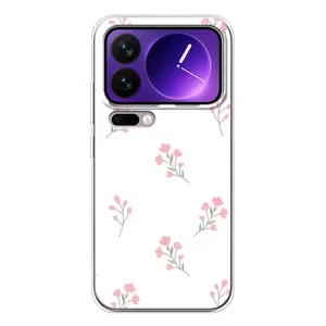 Чехол с розовым рисунком для Xiaomi 17 Pro Max (Розовые цветы)