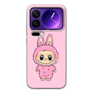 Чохол з Лабубу на Xiaomi 17 Pro Max (Рожевий Лабубу)