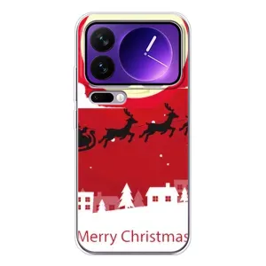 Різдвяні Чохли для Xiaomi 17 Pro Max (VPrint) (Санта з оленями)