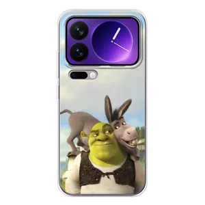 Чохол з мультфільмом Шрек на Xiaomi 17 Pro Max (Шрек та Осел)