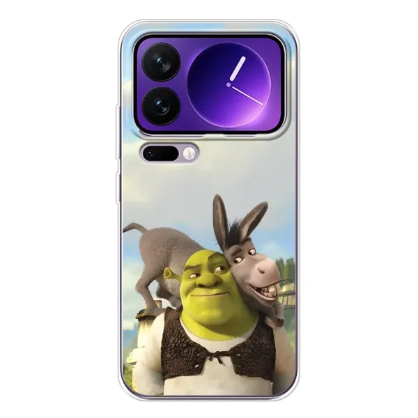 Чехол с принтом «Шрек и Осел» для Xiaomi 17 Pro Max