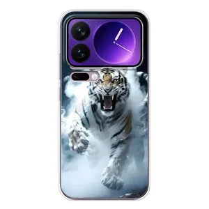 Чехол с картинкой «Хищники» для Xiaomi 17 Pro Max (Белый тигр в дыму)