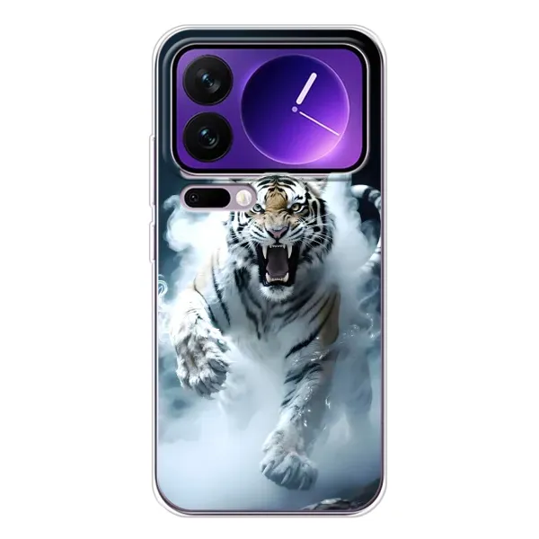 Чехол с принтом «Белый тигр в дыму» для Xiaomi 17 Pro Max Чехол с принтом «Белый тигр в дыму» для Xiaomi 17 Pro Max