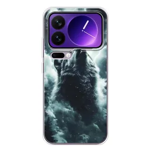 Чехол с картинкой «Хищники» для Xiaomi 17 Pro Max (Волк в облаках)