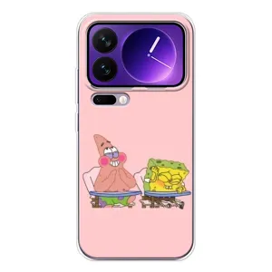 Чохол Губка Боб для Xiaomi 17 Про Макс (За партою)